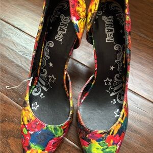 Brash Multicolor Floral Heels